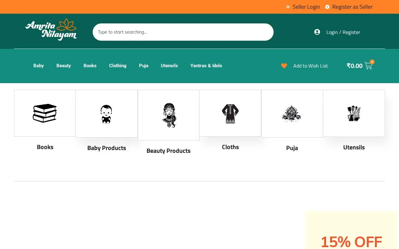 Amrita Nilayam website designed by Satluj Infomedia