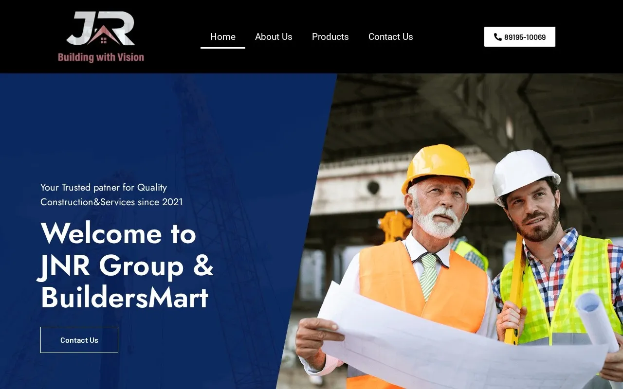 JNR BuildersMart website designed by Satluj Infomedia