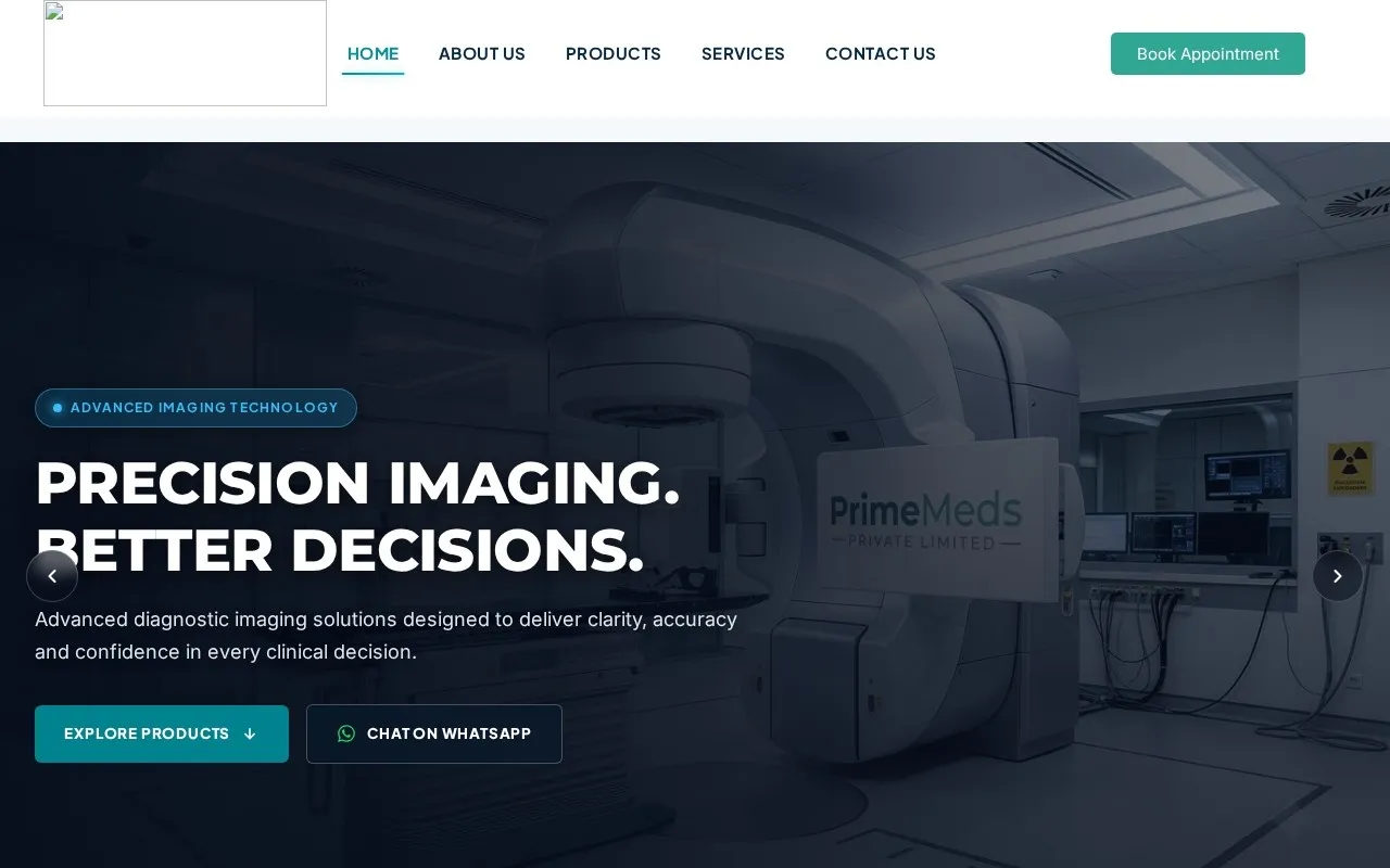 Prime Med website designed by Satluj Infomedia