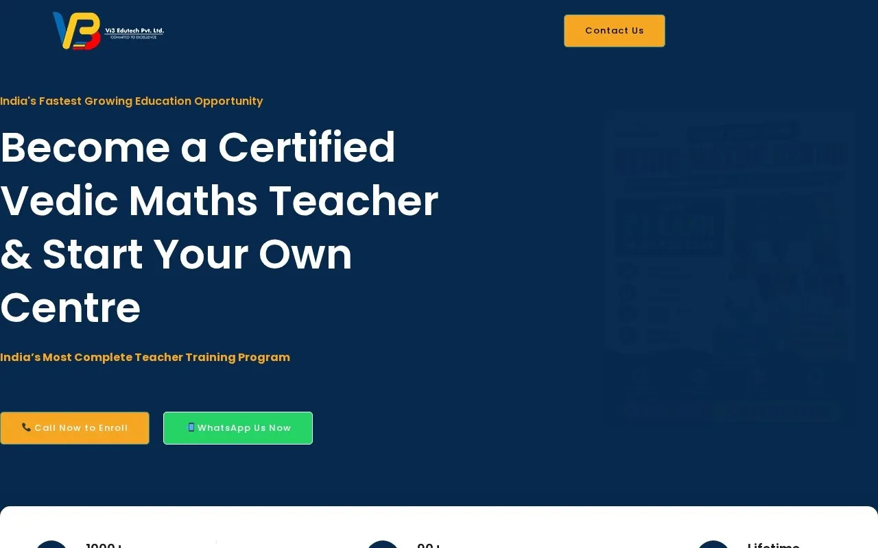V3 Edutech website designed by Satluj Infomedia